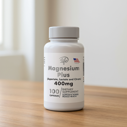 Magnesium Plus "Más energía, menos estrés: tu magnesio diario en 1 cápsula"